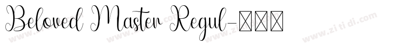 Beloved Master Regul字体转换